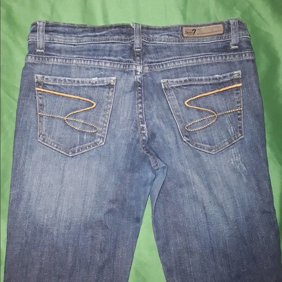 SEVEN7 Distressed Patch Jeans - Picture 7 of 8
